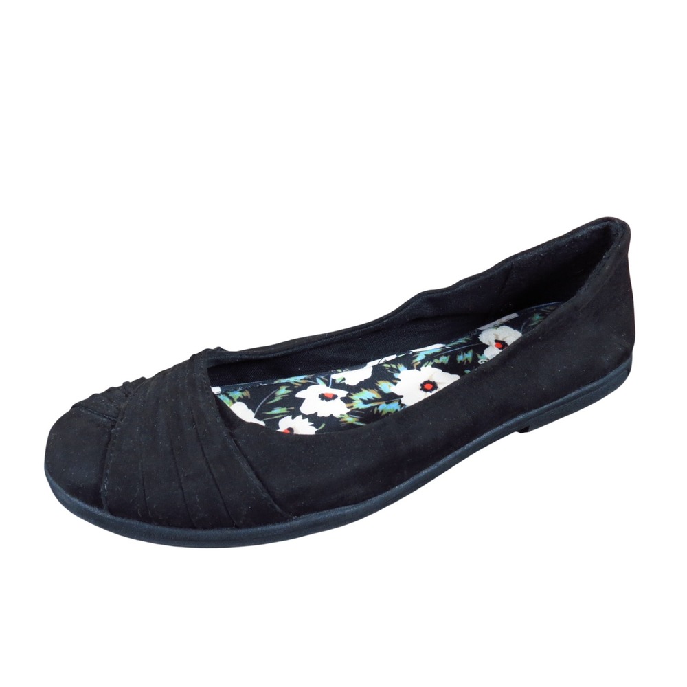 Rocket Dog Jupiter Coast Women Ballet Flat Size 9 Comfort Slip On Black Suede